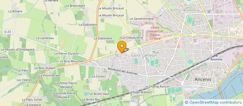 localisation de l'entreprise MADAME ELISE MOREAU à ANCENIS-SAINT-GEREON