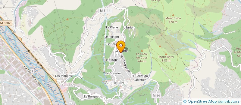 localisation de l'entreprise MADAME ELISE MURET  CASTAGNIERS