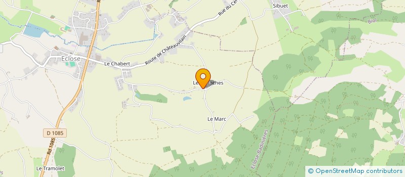 localisation de l'entreprise MADAME ELISE PRIEUR- DREVON  ECLOSE-BADINIERES