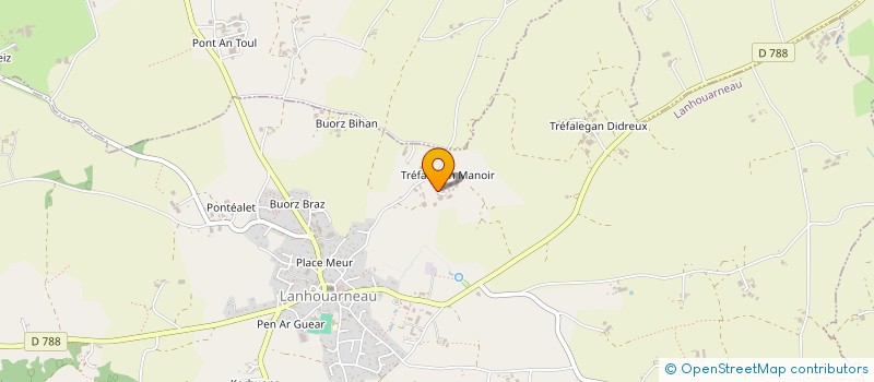 localisation de l'entreprise MADAME ELISE YVEN  LANHOUARNEAU