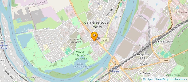 localisation de l'entreprise MADAME ELIZABETH AMPONSAH  CARRIERES SOUS POISSY