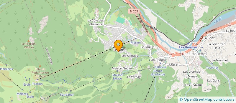 localisation de l'entreprise MADAME ELIZABETH KENYON à LES HOUCHES