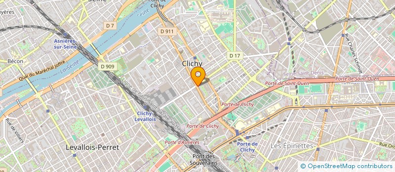 localisation de l'entreprise MADAME ELIZABETH O NEILL à CLICHY