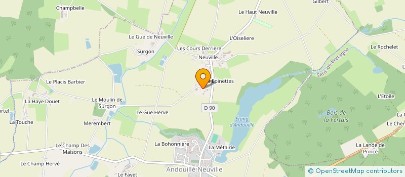 localisation de l'entreprise MADAME ELIZABETH SESSIONS  ANDOUILLE-NEUVILLE