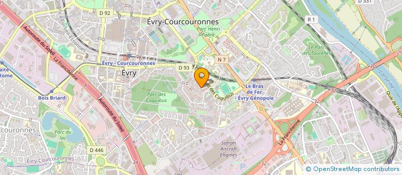 localisation de l'entreprise MADAME ELIZABETH SOMIARI  EVRY-COURCOURONNES