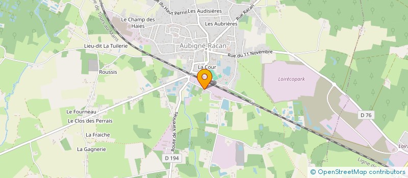 localisation de l'entreprise MADAME ELIZABETH WOODROW  AUBIGNE-RACAN