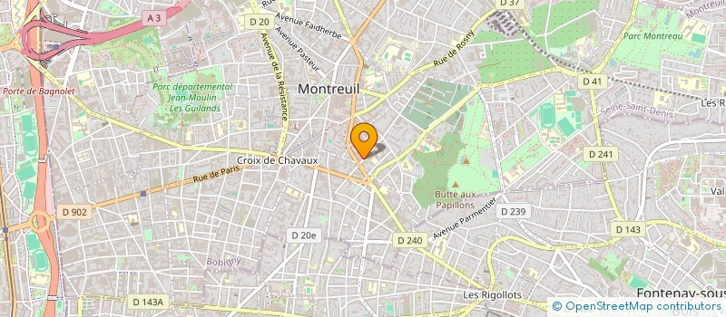 localisation de l'entreprise MADAME ELIZABETH WOODS à MONTREUIL