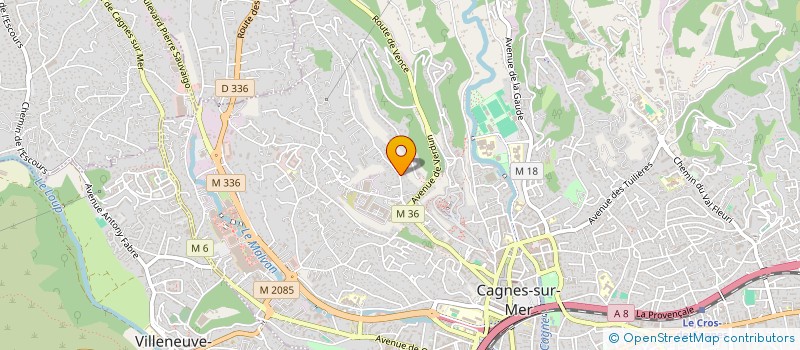 localisation de l'entreprise MADAME ELLA RODRIGUES à CAGNES-SUR-MER
