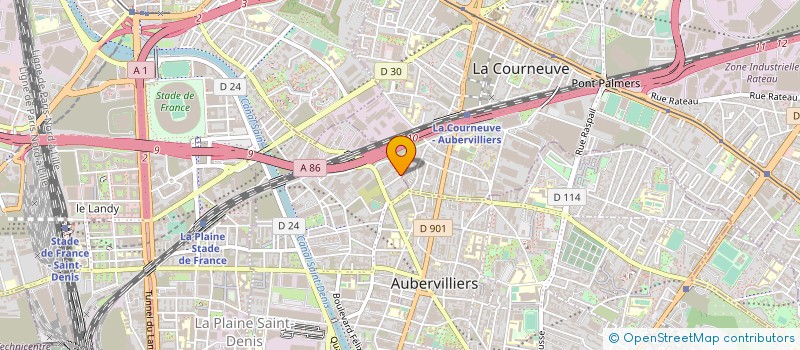 localisation de l'entreprise MADAME ELLADA SATOUEVA à AUBERVILLIERS