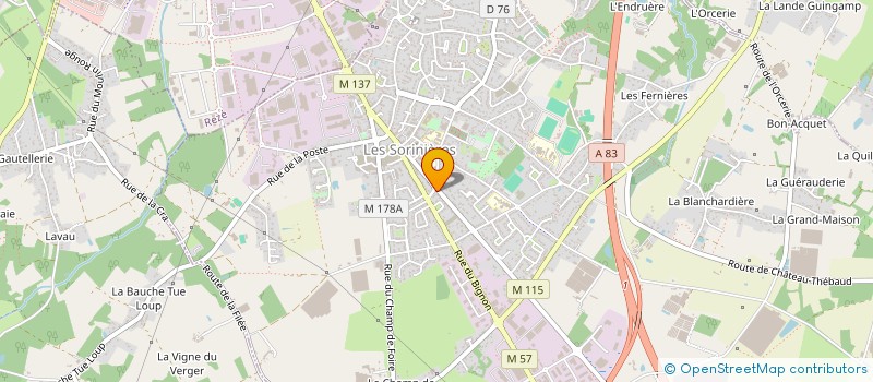 localisation de l'entreprise MADAME ELLEN BARRERE à LES SORINIERES