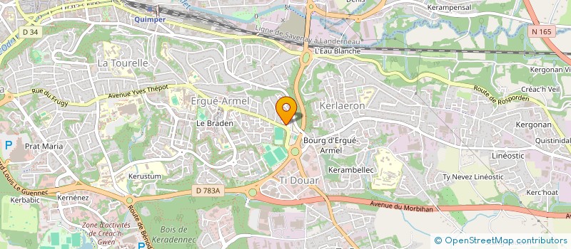 localisation de l'entreprise MADAME ELLEN COQUEMER  QUIMPER