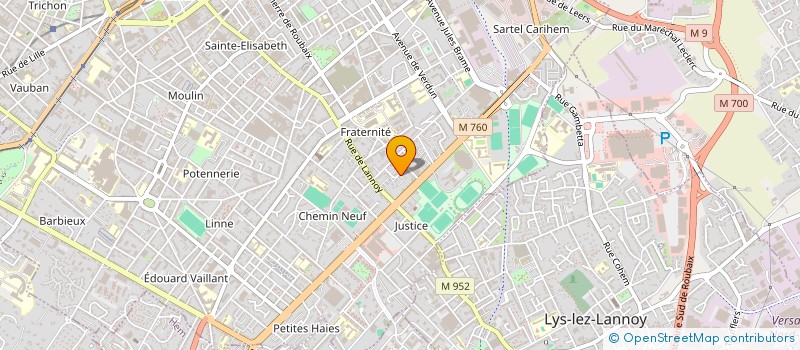 localisation de l'entreprise MADAME ELLY LOPES à ROUBAIX