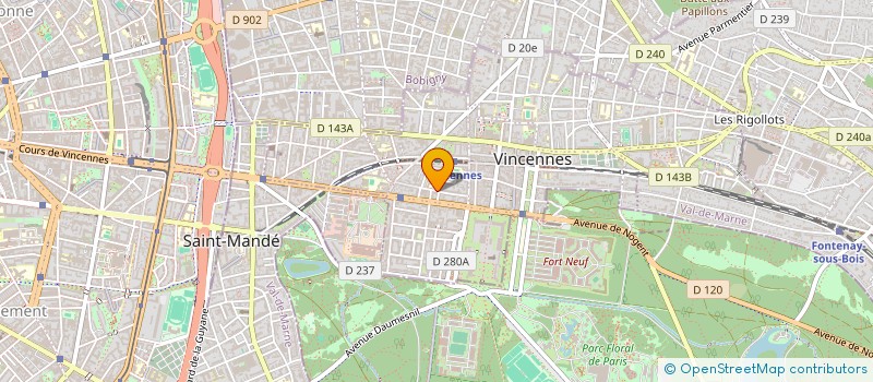 localisation de l'entreprise MADAME ELODIA DE ALMEIDA CARAPATO  VINCENNES