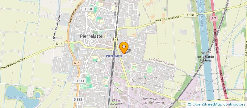 localisation de l'entreprise MADAME ELODIE ALCARAZ  PIERRELATTE