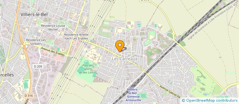 localisation de l'entreprise MADAME ELODIE ALLARD  VILLIERS-LE-BEL