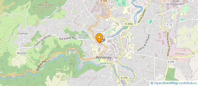 localisation de l'entreprise MADAME ELODIE AMPHOUX à ANNONAY