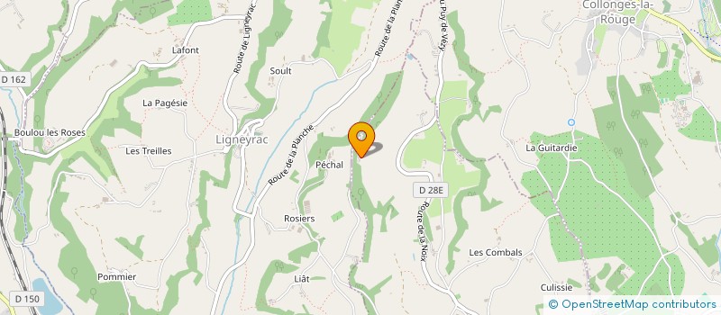 localisation de l'entreprise MADAME ELODIE ARNAL  LIGNEYRAC