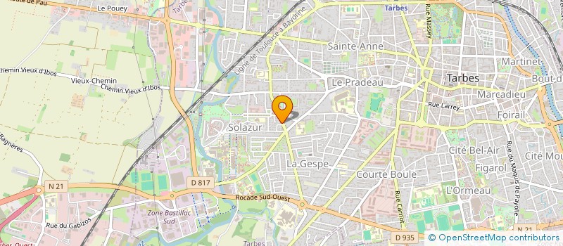 localisation de l'entreprise MADAME ELODIE ARNOULD  TARBES