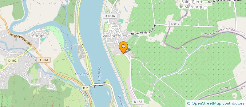 localisation de l'entreprise MADAME ELODIE AUBERT  VALLABREGUES