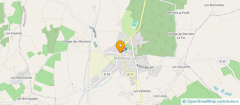 localisation de l'entreprise MADAME ELODIE AUBIN  MENETOU-SALON