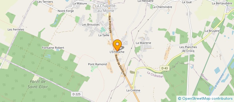 localisation de l'entreprise MADAME ELODIE AUBINE à LA CHAPELLE-AU-MOINE