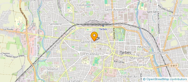 localisation de l'entreprise MADAME ELODIE AUDABRAM à TARBES