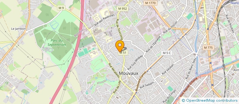 localisation de l'entreprise MADAME ELODIE AURELIE GALLATI  MOUVAUX