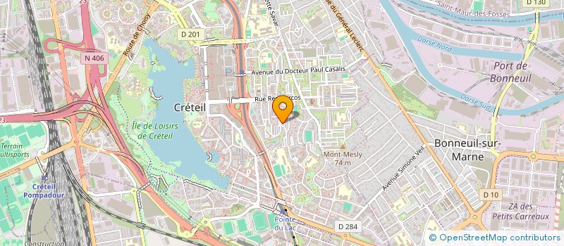 localisation de l'entreprise MADAME ELODIE AWOUNOU  CRETEIL