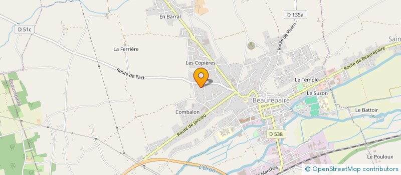 localisation de l'entreprise MADAME ELODIE AYAOU  BEAUREPAIRE