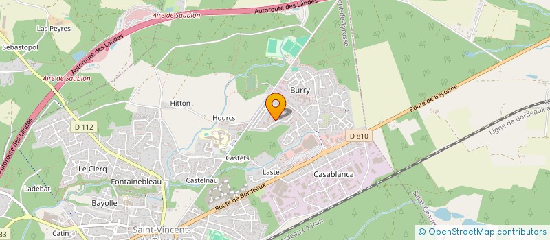 localisation de l'entreprise MADAME ELODIE BADETZ  SAINT-VINCENT-DE-TYROSSE