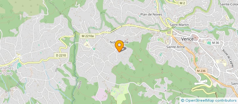 localisation de l'entreprise MADAME ELODIE BARACCO à VENCE