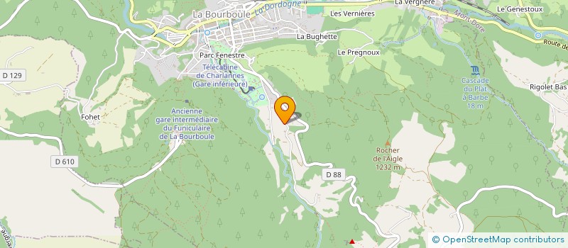 localisation de l'entreprise MADAME ELODIE BARONNET  LA BOURBOULE