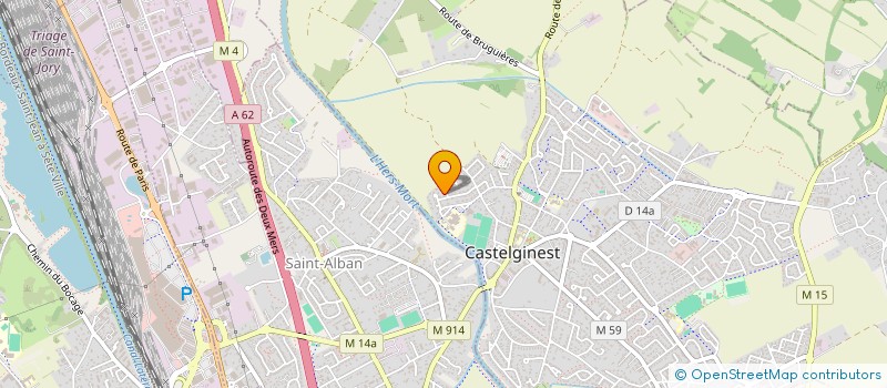 localisation de l'entreprise MADAME ELODIE BATTAGLIA  CASTELGINEST