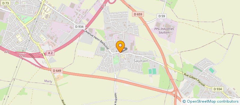 localisation de l'entreprise MADAME ELODIE BATTAIRE  SAULTAIN