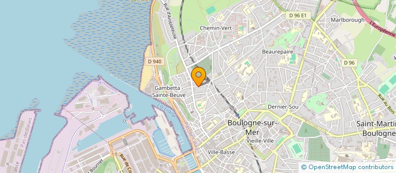 localisation de l'entreprise MADAME ELODIE BAUDE  BOULOGNE-SUR-MER