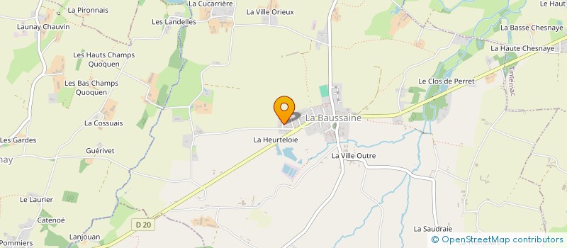 localisation de l'entreprise MADAME ELODIE BAUDRON  LA BAUSSAINE