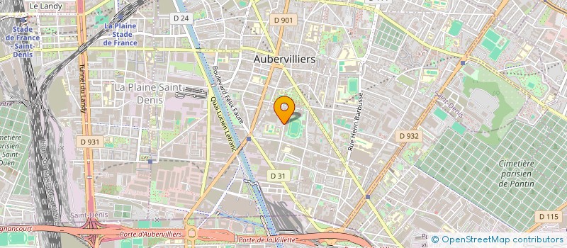 localisation de l'entreprise MADAME ELODIE BELKORCHIA à AUBERVILLIERS