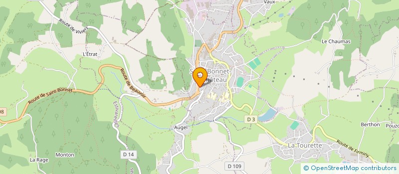 localisation de l'entreprise MADAME ELODIE BERAUD à SAINT-BONNET-LE-CHATEAU