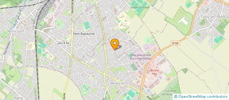 localisation de l'entreprise MADAME ELODIE BERGOGNON  BEAURAINS