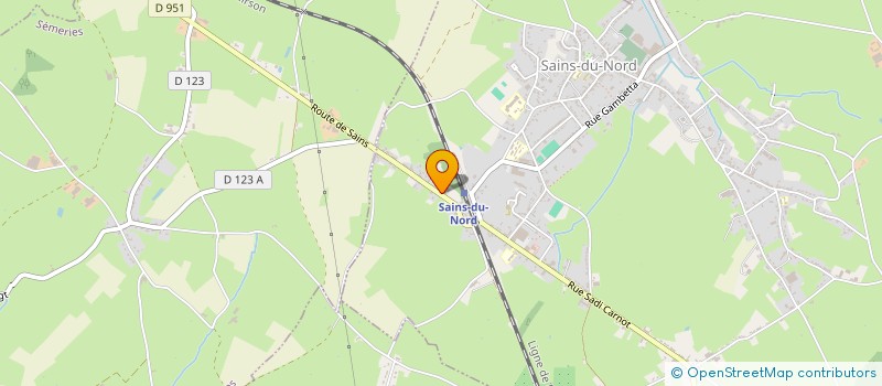 localisation de l'entreprise MADAME ELODIE BERLEMONT à SAINS-DU-NORD