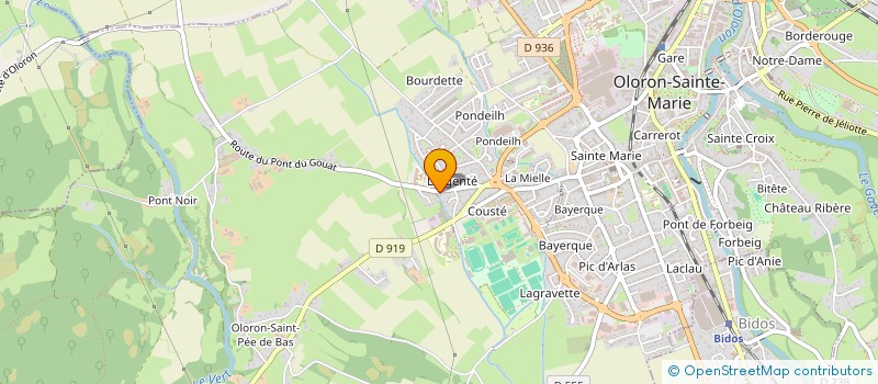 localisation de l'entreprise MADAME ELODIE BERNUES  OLORON-SAINTE-MARIE