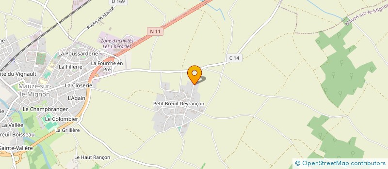 localisation de l'entreprise MADAME ELODIE BERTAUD  MAUZE-SUR-LE-MIGNON