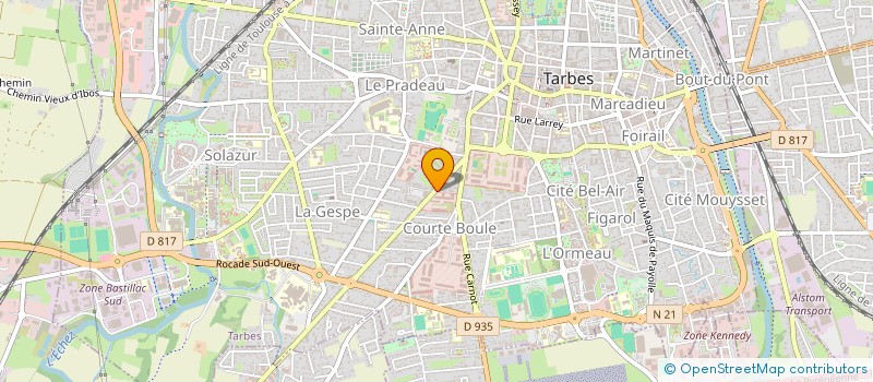 localisation de l'entreprise MADAME ELODIE BERTHE  TARBES