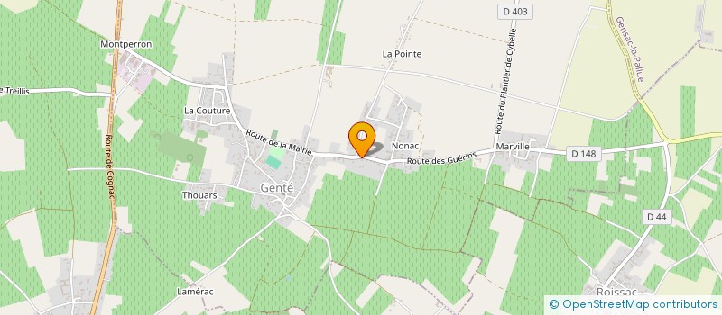 localisation de l'entreprise MADAME ELODIE BIDAUD  GENTE