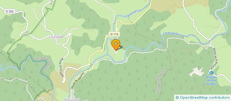 localisation de l'entreprise MADAME ELODIE BLANC  USCLADES-ET-RIEUTORD