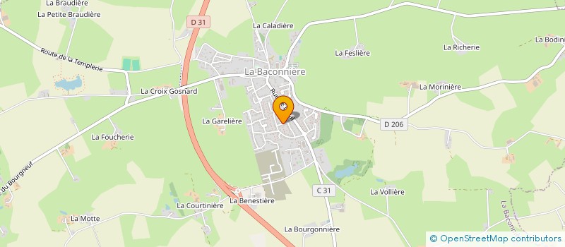 localisation de l'entreprise MADAME ELODIE BLANCHARD  LA BACONNIERE