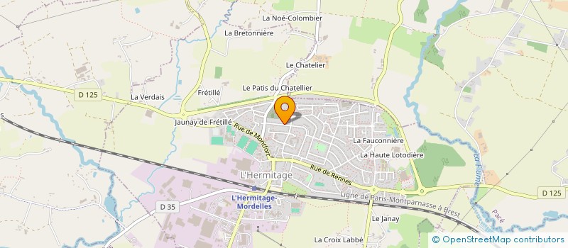 localisation de l'entreprise MADAME ELODIE BODIN à L'HERMITAGE