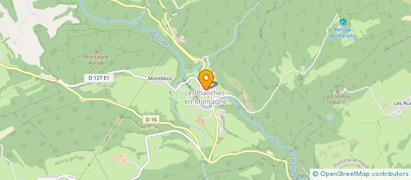 localisation de l'entreprise MADAME ELODIE BOURGEOIS-PIN  LES PLANCHES-EN-MONTAGNE