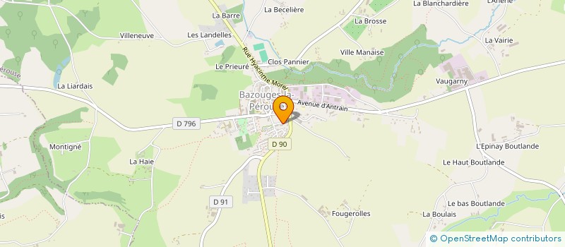 localisation de l'entreprise MADAME ELODIE BOURGES  BAZOUGES-LA-PEROUSE
