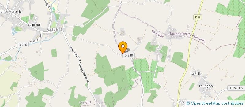 localisation de l'entreprise MADAME ELODIE BRIDOUX  CRAVANS